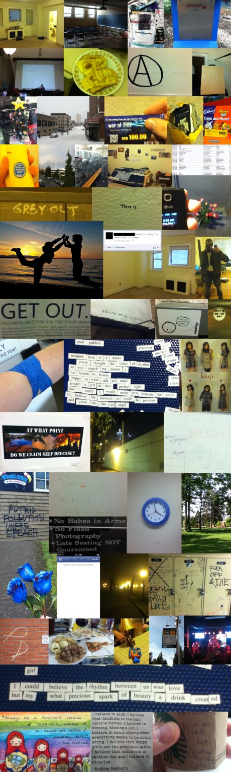 The difference between "college" and "collage" is but a vowel.